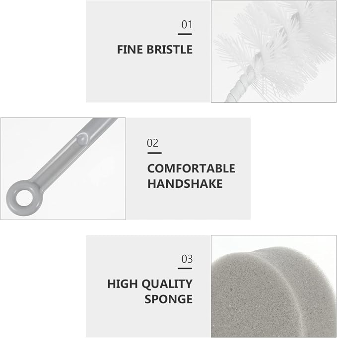 Drinking Glass Set 3pcs Cleaning and Dog Pet Water Cat Dispenser Fountain Kit Drinking Supplies Sponge Cup Cleaner Brush