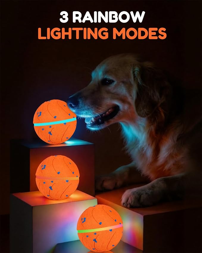 osou Smart Interactive Dog Toys, Automatic Moving & Bouncing Dog Ball | Motion-Activated, Auto-Off, Irregular Moving, Durable & Waterproof E-TPU Outershell for Medium & Large Dog Breeds