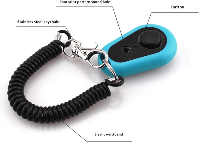 URBEST Pet Training Clicker with Wrist Strap, 4 Pcs, Circle