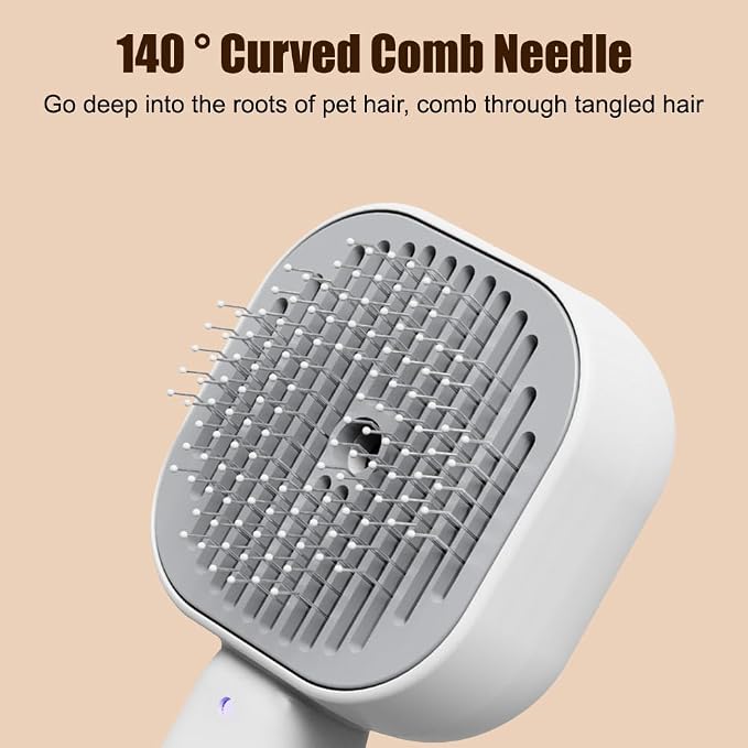 Cat Steamy Brush,3 in1 Self Cleaning Steam Cat Brush with 30ml Water Tank USB Rechargeable for Cats Dogs Rabbits Massage Clean Grooming