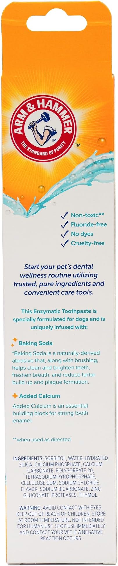 Arm & Hammer Complete Care Enzymatic Dog Toothpaste, Chicken, 6.2 Oz, 6-Pk | Fluoride-free formula with baking soda and calcium fights plaque and tartar, freshens breath, value size