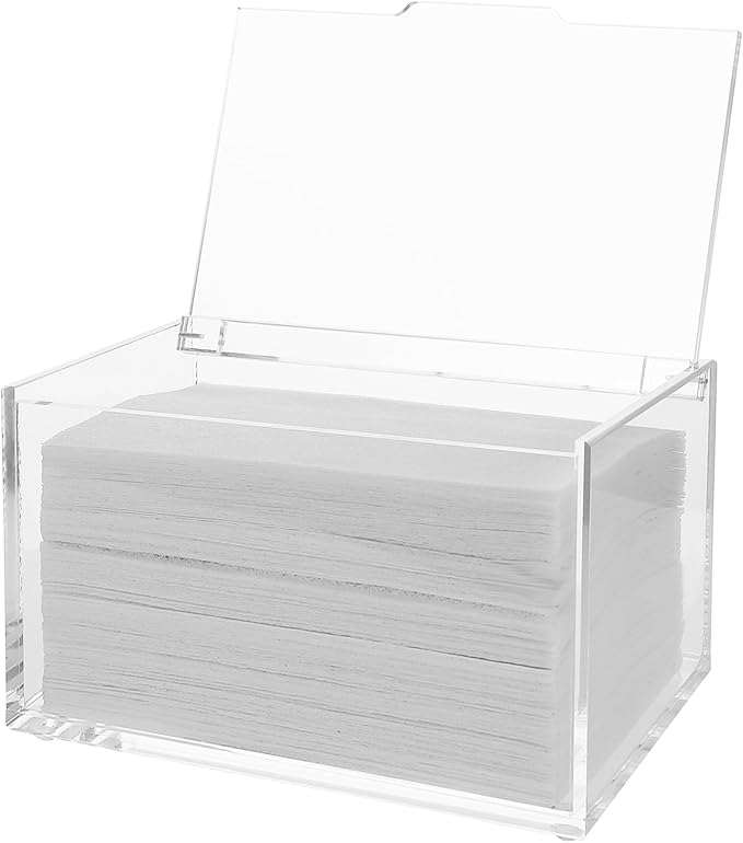 rejomiik Large Dryer Sheet Holder, Dryer Sheet Dispenser with Lid, Clear