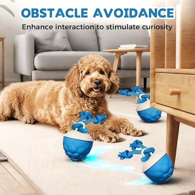 Interactive Dog Toys - 2026 Upgraded Motion Activated Automatic Rolling Ball Toys for Small/Medium/Large Dogs Balls for Boredom to Keep Them Busy with USB Rechargeable (Blue Orange)