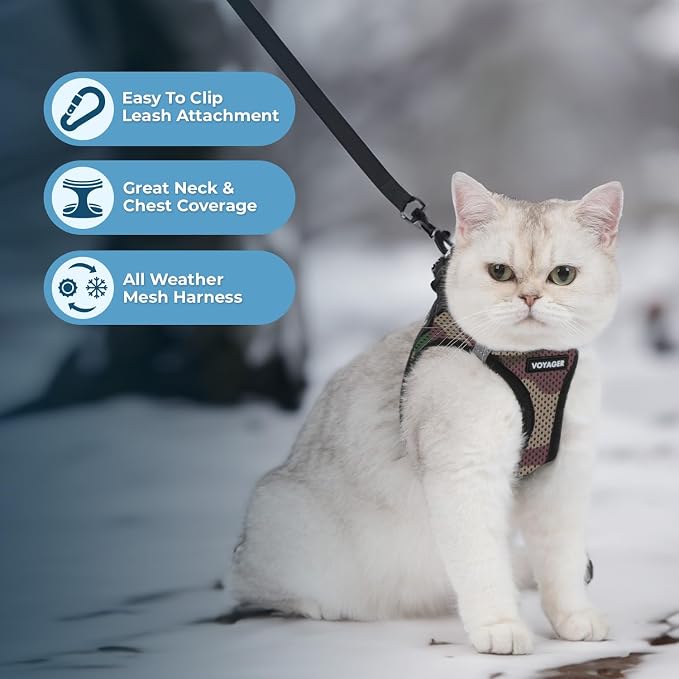 Voyager Step-in Pet Harness - All Weather Mesh, Adjustable Step in Harness for Cats and Dogs by Best Pet Supplies - 307S Army Base, S