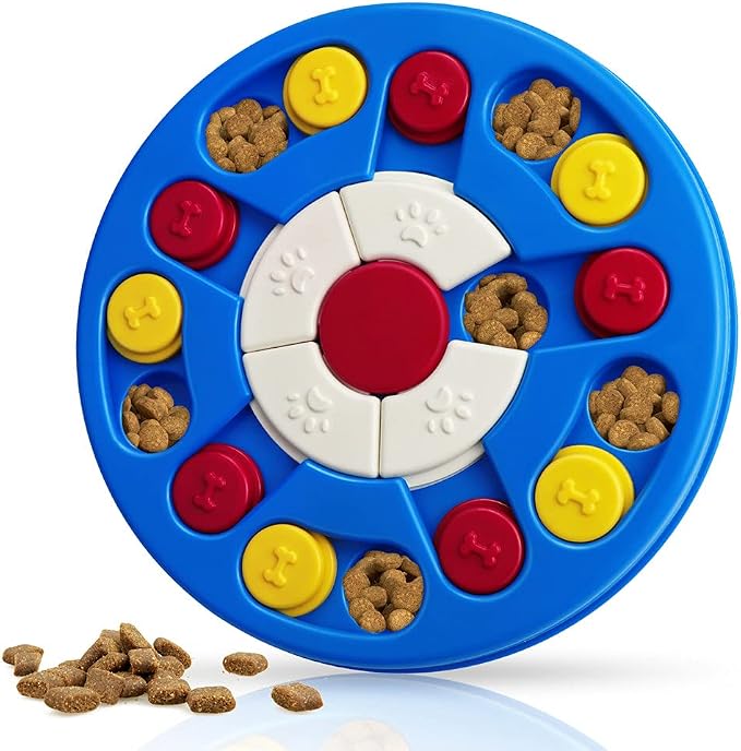 Joansan Dog Puzzle Toy, Interactive Dog Game, Mentally Stimulating Treat Dispenser for Large Dogs, Food Grade Material, Sequential Skills, Portable | Treat Dispenser & Slow Feeder for Small Medium & Large Dog Treat Training (Higher Level 2-3)