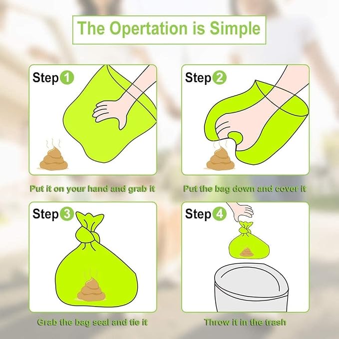 Dog Poop Pickup Bags Holder Dispenser with Standard-Sized Leak-Proof Scented Doggy Waste Bags and Carabiner with Safety Lock&Fastener Never Loose on Leash Lead Again (1 Holder 15 Bags, Grey)