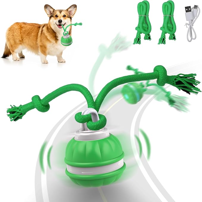 Interactive Dog Toys Rolling Ball for Puppy,Peppy Pet Ball for Dogs, | Motion Activate,Automatic Moving Dog Toy,USB Rechargeable Toy for Small Dogs
