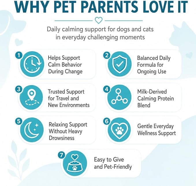 Calming Support Supplement for Small Dogs & Cats, Small
