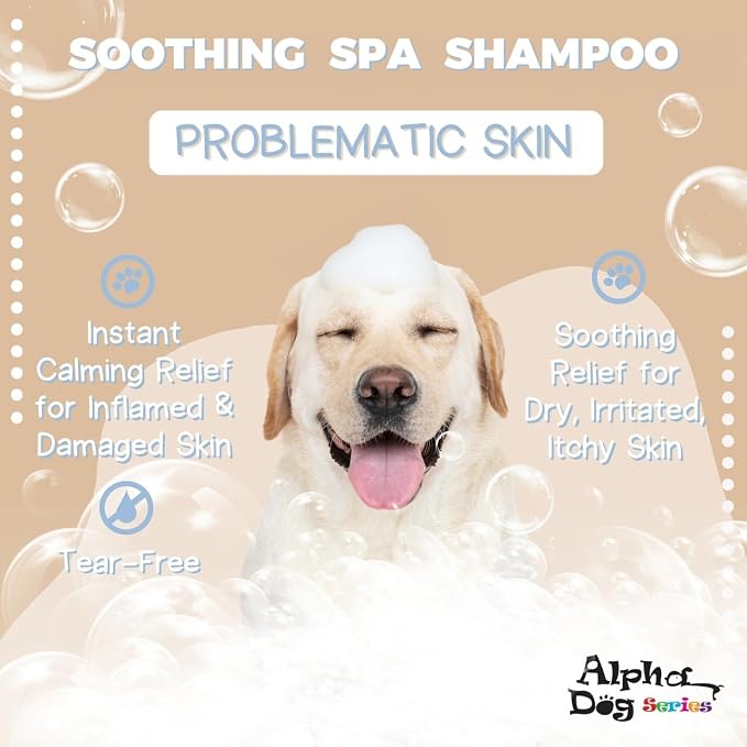 Natural Dog Shampoo and Conditioner with Aloe Vera, pH Balanced Oatmeal Shampoo for Dogs, Tear-Free Dog Shampoo Oatmeal for Sensitive Skin, OatmealDog Shampoo 1 Gallon