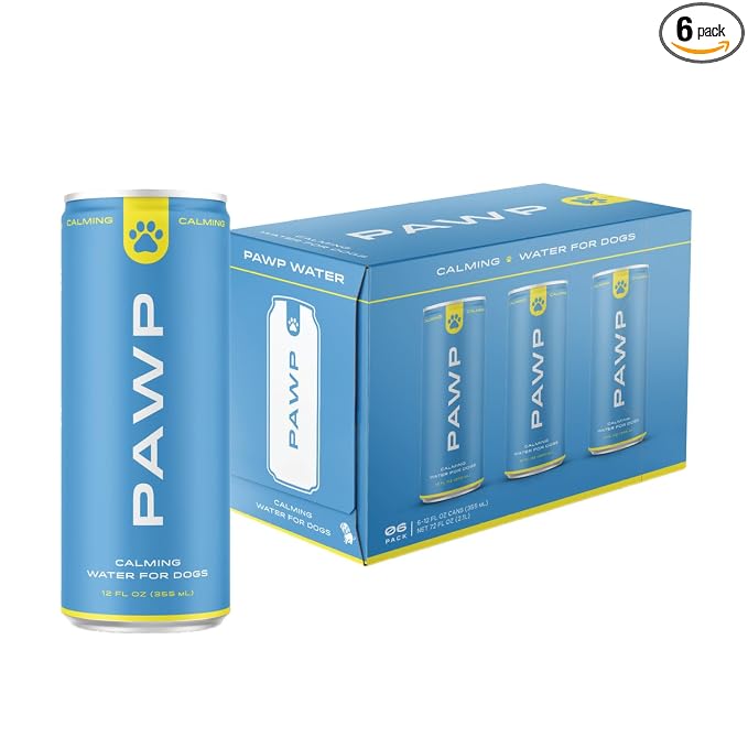 Calming Hydration for Dogs by PAWP WATER, L-Theanine, L-Tryptophan, 12 oz