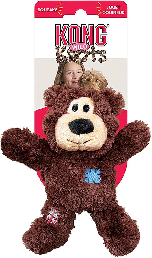 Kong Wild Knots Bears Durable Dog Toys Size:Small/Med Pack of 2 Small Breeds