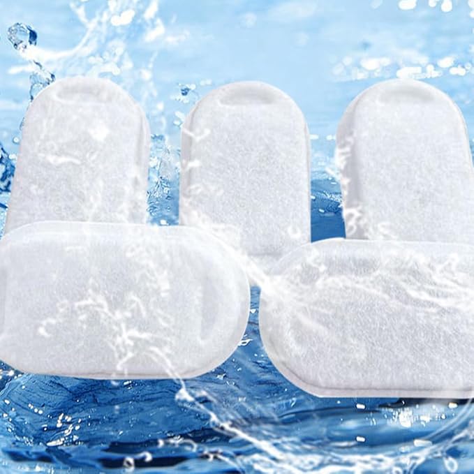 Cat Water Fountain Filters,8Pcs Cat Fountain Filters,8 Sponges Multi-Layer Filtration System for 3.2L Stainless Steel Cat Water Fountain,Cat Water Fountain Filters Accessories