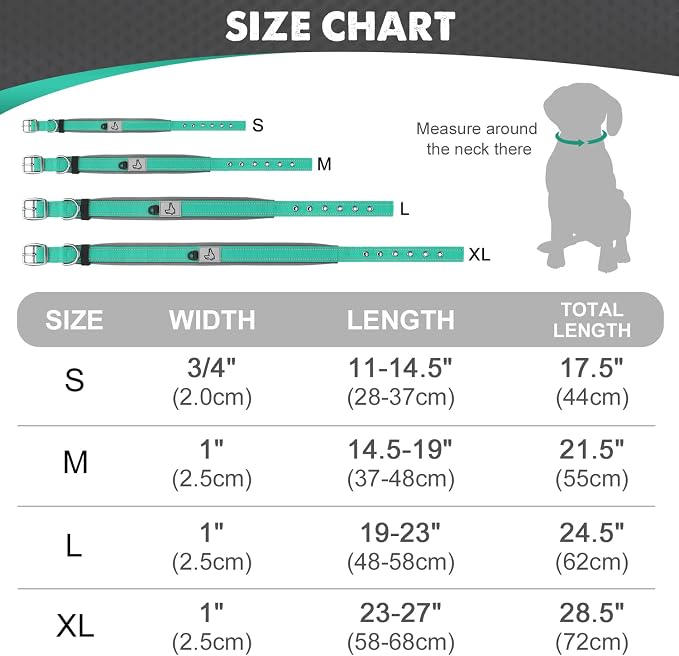 Joytale Dog Harness (Chest: 12-28"), Dog Collar and 6FT x 1" Wide Dog Leash Set, Reflective Neoprene Padded Collar and Leash, and Adjustable Soft Harness with Handle for Dogs
