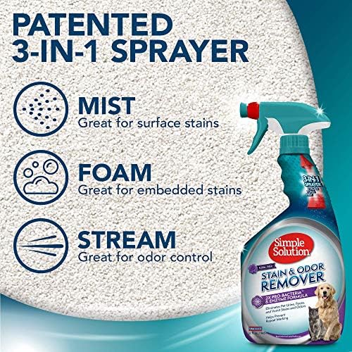 Simple Solution Pet Stain & Odor Remover, Enzyme Stain Cleaner, 32oz