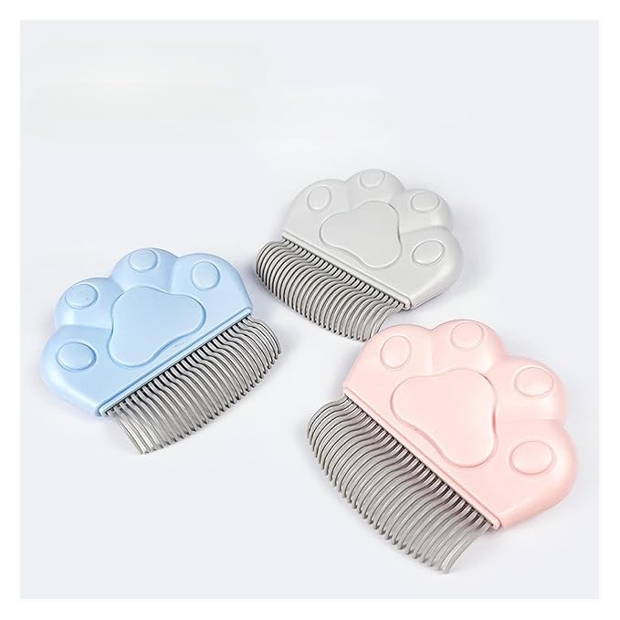 Double-Sided Stainless Steel Cat Brush - Pet Grooming Tool for Shedding and Hair Removal(Pink)