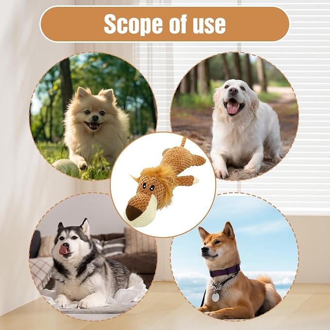 ROWPOZ Dog Plush Toys for Aggressive Chewers, 2026 New Indestructible Dog Squeaky Toys Dogs Puppy Chew Toys, Durable Chew Toys Dogs Plush Toy to Keep Them Busy (Grey Elephant)