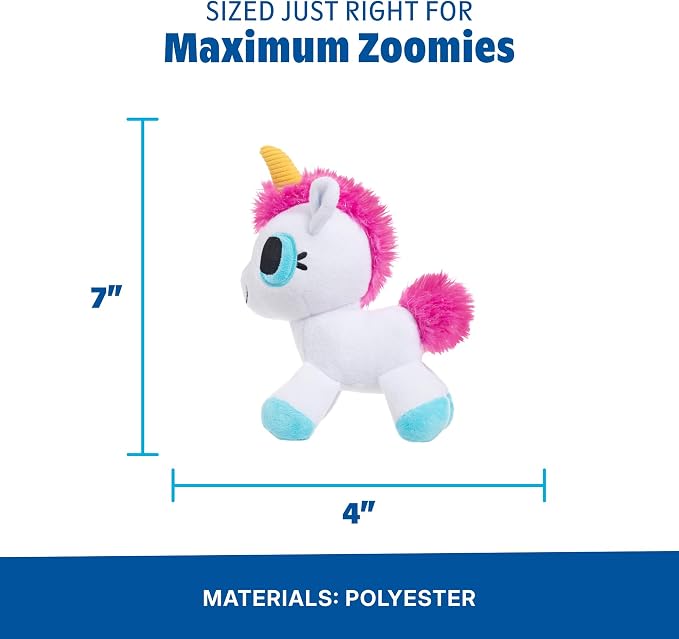 BarkBox Bob the Barking Unicorn Dog Toy - Toy for Small Dogs | Cryptid Plush Unicorn Toy with Squeaker and Crinkle