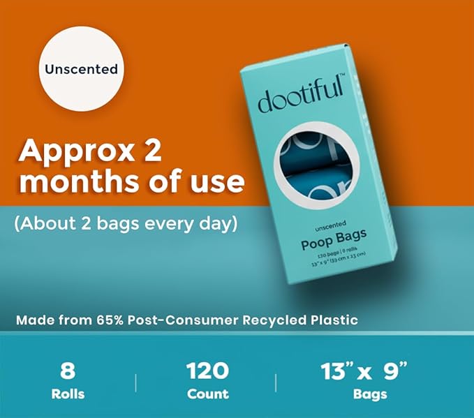 Dog Poop Bags - 240 Unscented Waste Bag, 65% Recycled Materials, Tear Resistant Pet Bags for Poop - 16 Rolls 100% Leak Proof - Extra Thick, Eco-Friendly Doggie Poo Bags for Hassle-Free Cleanup Outdoor