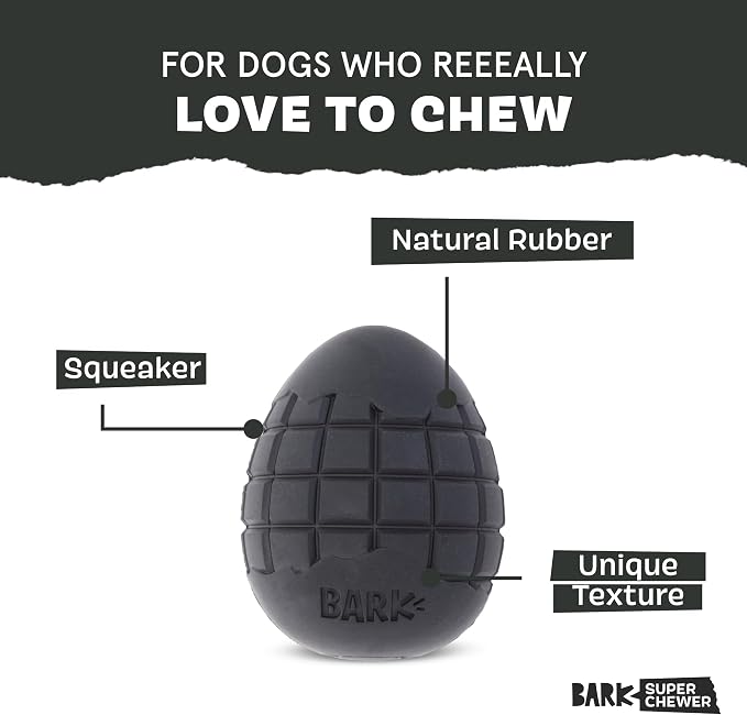 BarkBox Origin Super Chewer - Toy for Small Dogs | Durable Dog Toy for Aggressive Chewers - Treat Dispensing Chew