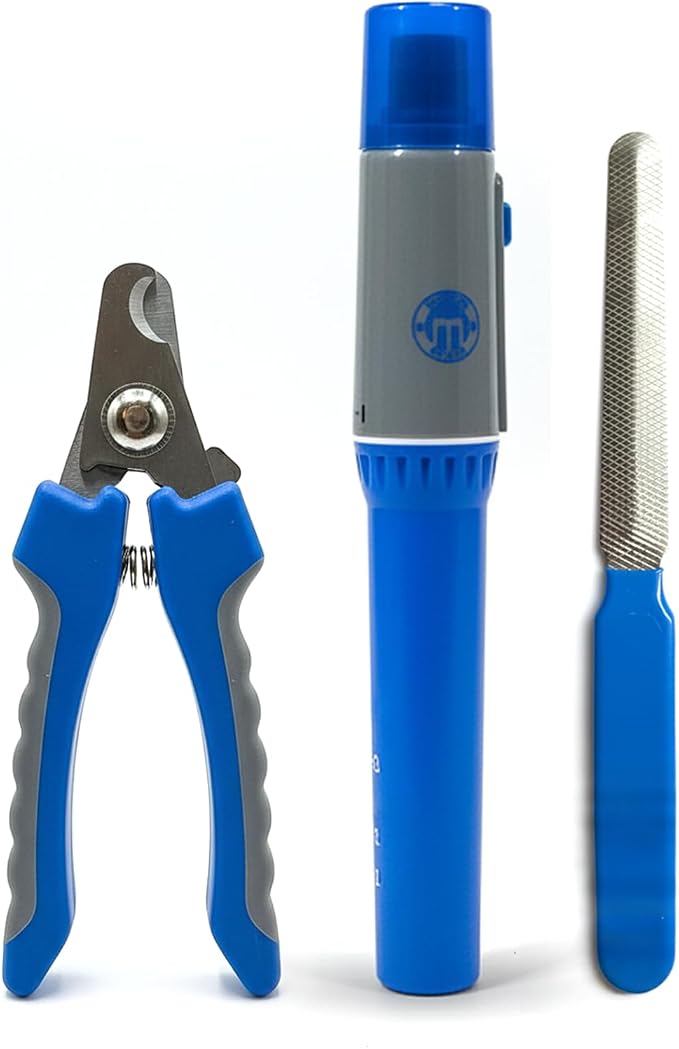BPG 3-Piece Dog Grooming Kit - Grinder, Clippers & File