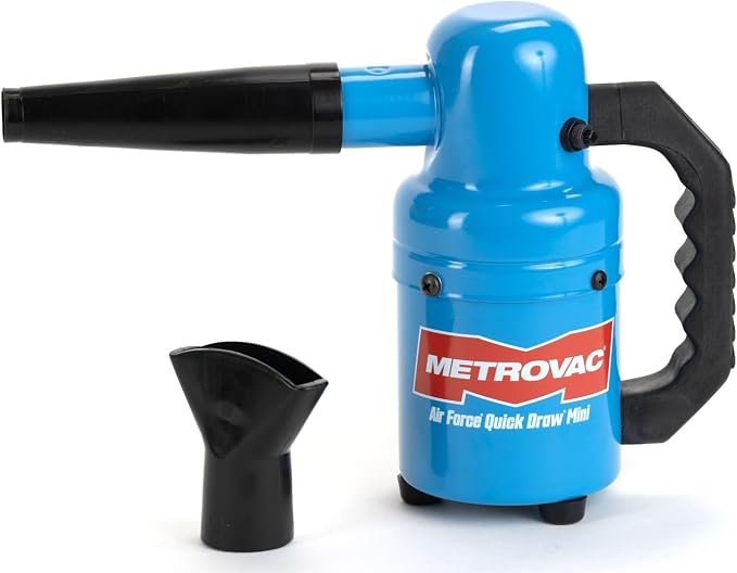 METROVAC Air Force Quick Draw PED-500 Mini High Velocity Dog Hair Dryer | Portable Pet Grooming Blower Lightweight .75 HP
