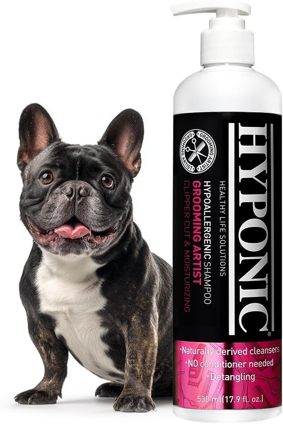 HYPONIC Grooming Artist Shampoo - Hypoallergenic Pet Shampoo for Groomers (Clipper Cut & Moisturizing (17.9 oz))