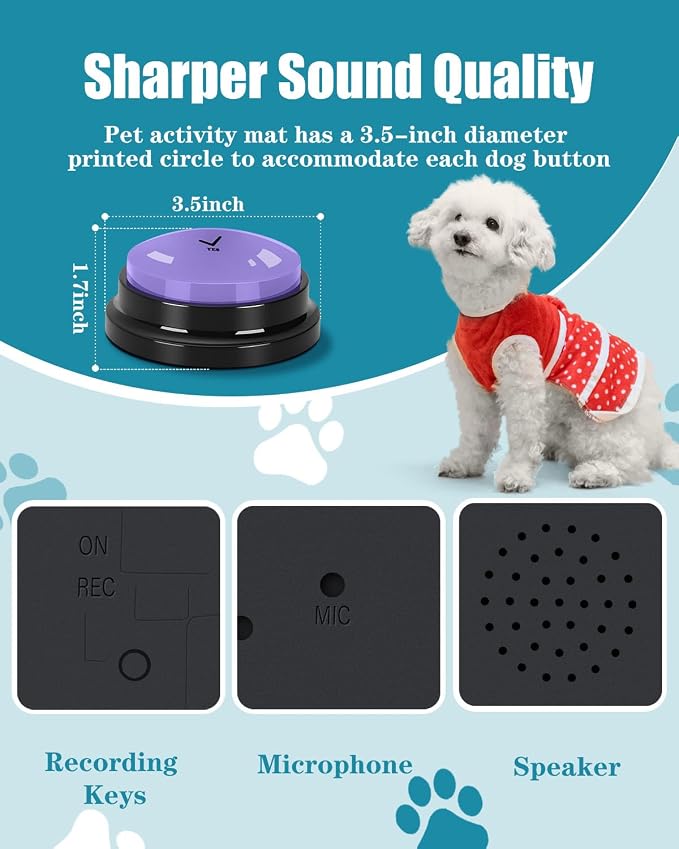Dog Buttons for Communication, 9 Pcs