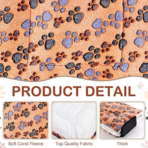 Tuanse 4 Pack Soft Pet Bed Mat Small Dog Crate Fleece