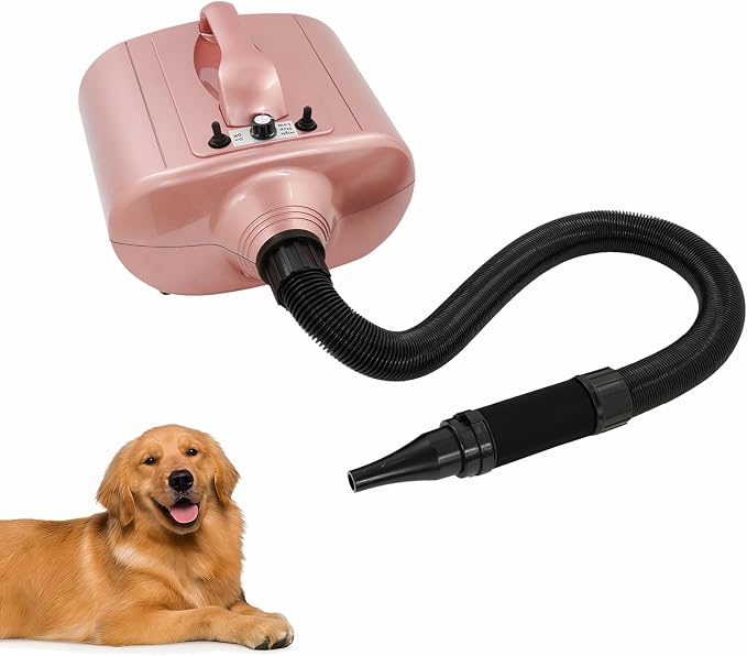 High Power 3600W Dual Motor Dog Pet Grooming Dryer, High Velocity Pet Dryer Blower with Adjustable Airspeed & Temperature, Low Noise Professional Dog Hair Dryer for Cats Dogs