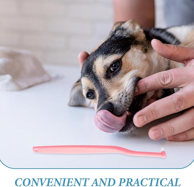 SUPVOX Pet Toothbrush for Small Dogs Cats Soft Bristle Design for Gentle Cleaning Ergonomic Handle for Comfortable to Hold for Daily Oral Care Portable Pet Toothbrush for Plaque Removal
