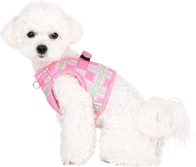 Puppia Spring and Summer Fashion Step-in Vest Dog Harness, Pink_Jaylen, Small