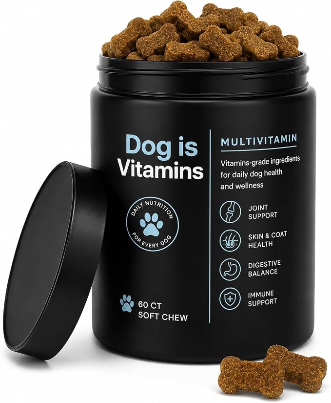 Dog is Multivitamin Chews with Salmon Oil & Chondroitin, 60 Chews (1pc)