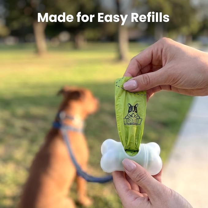Pogi’s Dog Poop Bags – Leak-Proof & Extra Thick Pet Waste Bags with 2 Holders (Unscented, 50 Rolls, 750-Count)