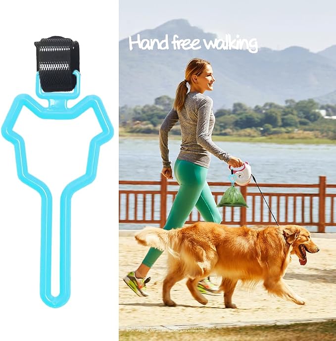 Dog Poop Bag Holder, Waste Bag Holder, Dog Poop Bag Carrier, Hand Free Holder (10 pack, Blue)