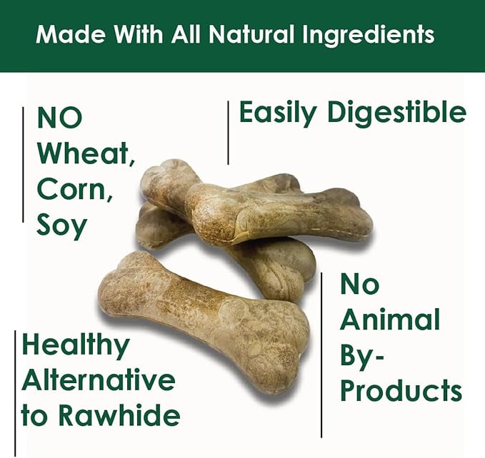 Bonies Natural Breath and Dental Formula Large-Sized Single Bone - All-Natural Ingredients, Fresh Breath, Cleans Teeth, Low Calories, Chicken Flavor, [Large Dogs], 72 Bones