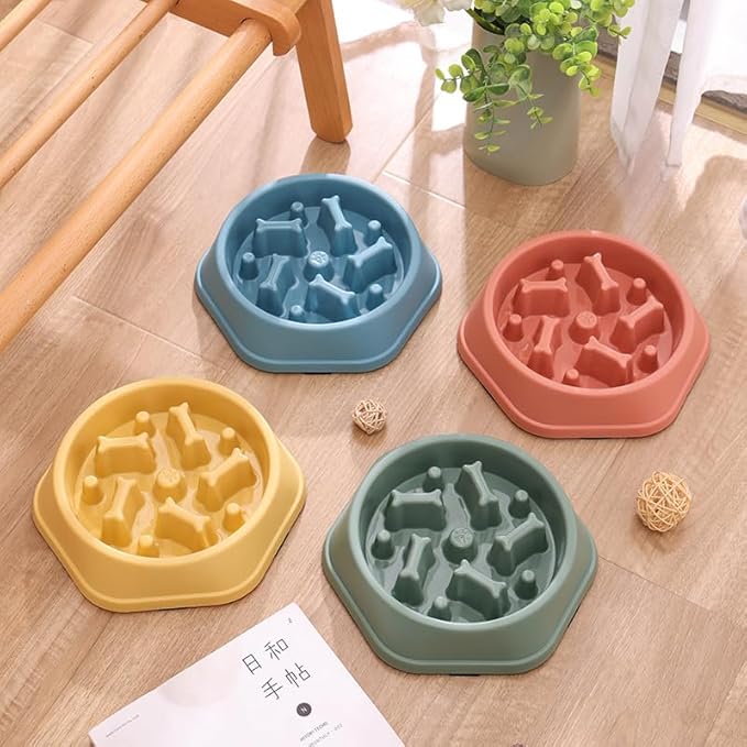 Slow Feed Puzzle Bowl for Dogs – Interactive Anti-Choke Design, Non-Slip & Easy Clean, Ideal for Puppies & Adult Dogs (Blue)