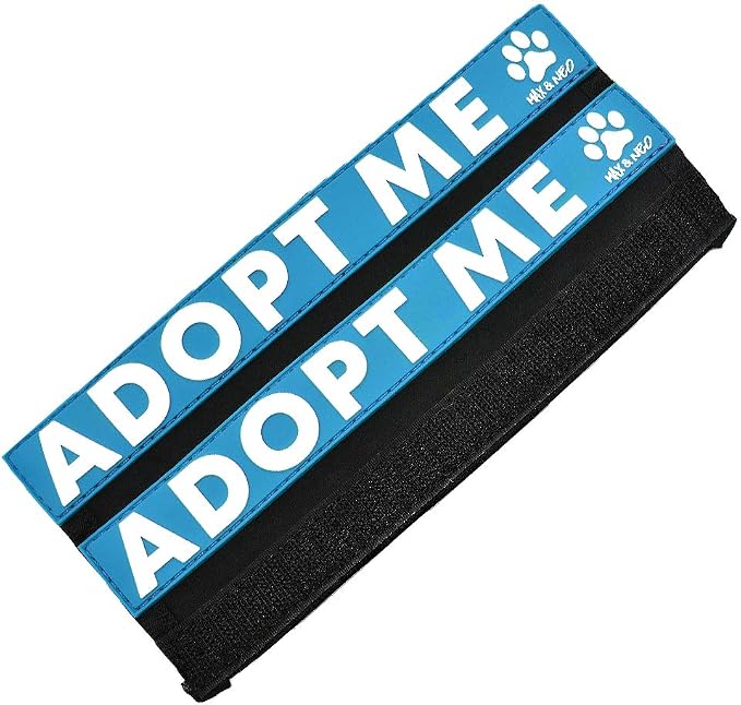 Max and Neo Leash Sleeves Adopt ME - We Donate 1 for 1 to Dog Rescues for Every Product Sold (Blue/Single)