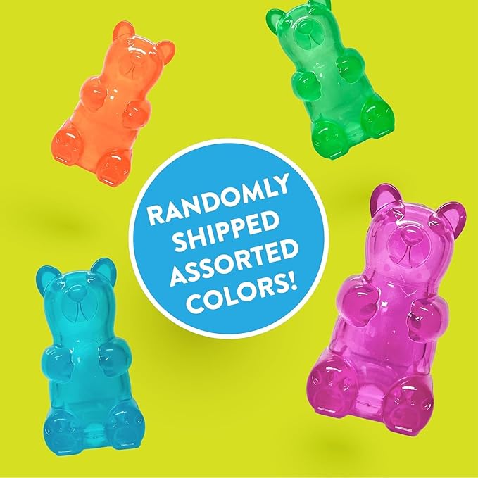 Spunky pup Spunky Bear Interactive Dog Toys with Treats Included - Treat-Holding Puzzle for Boredom & Stimulation - Peanut Butter Flavor - Dishwasher Safe - Assorted Neon Colors- Medium