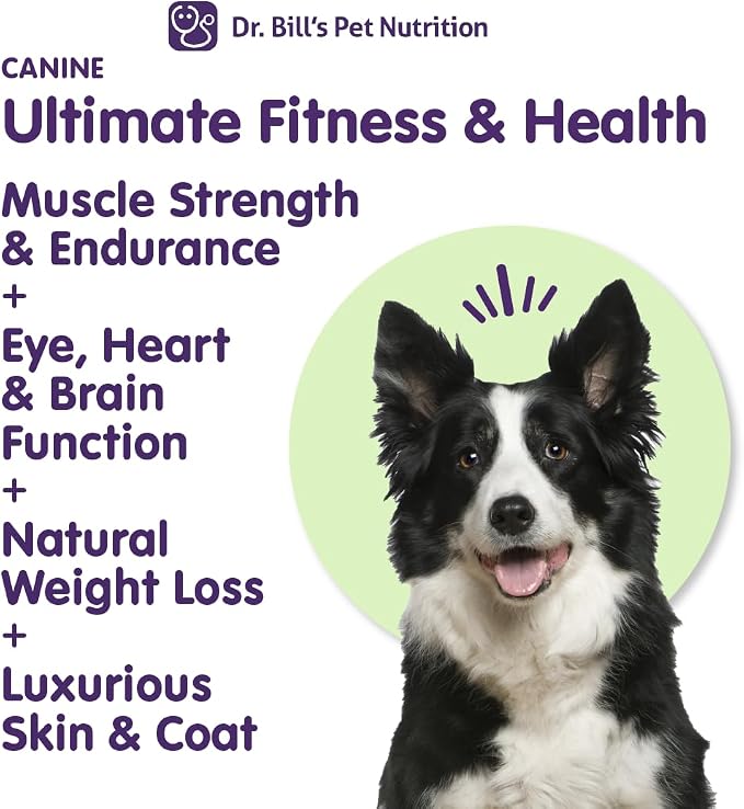 Dr. Bill’s Canine Ultimate Fitness & Health – Daily Dog Multivitamin for Energy, Longevity & Whole-Body Support - Vet Supplement to Help Fill Nutritional Gaps - Skin, Coat, Heart & Brain Health 680g