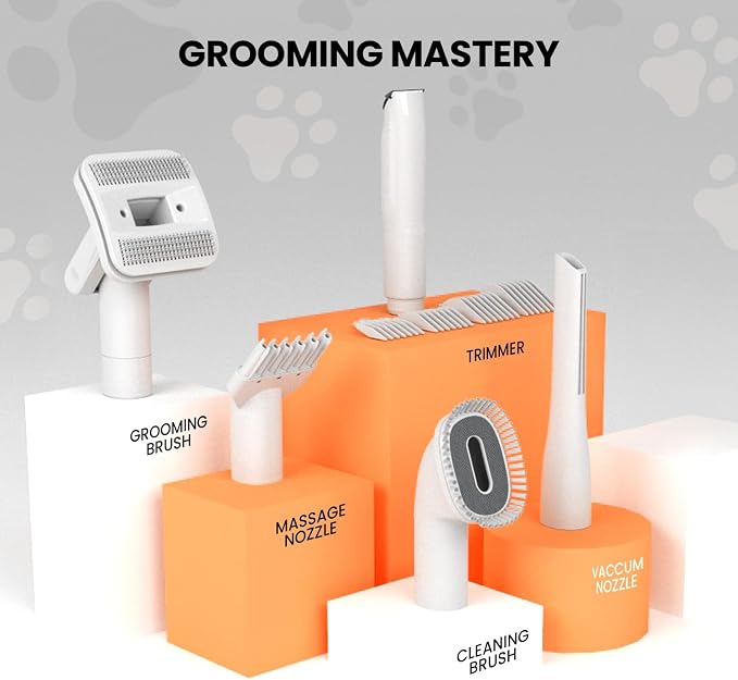 FurCare Pro 3-in-1 Grooming Kit with Vacuum Suction (99%), 4L