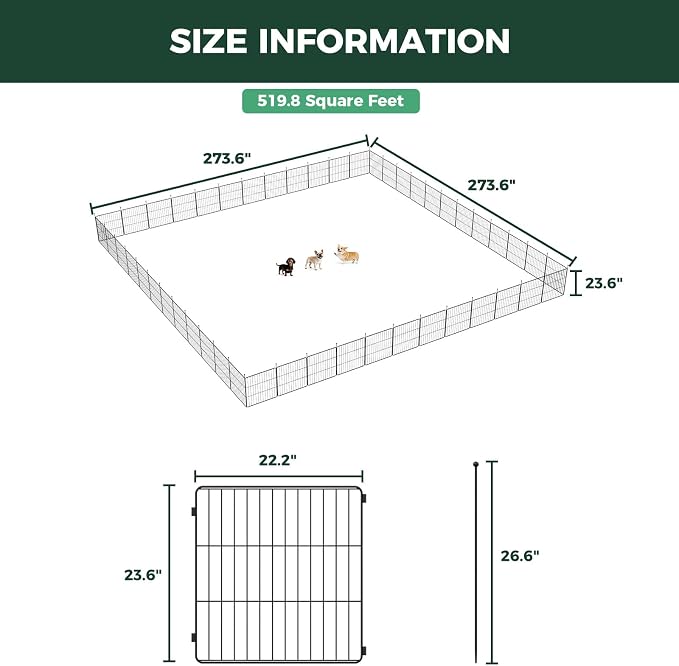 FXW MiniPaws Unleashed Dog Playpen, 24in 48 Panels