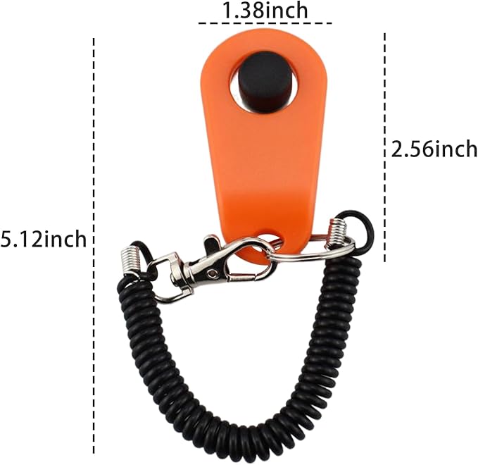 URBEST Pet Training Clicker with Wrist Strap, 4 Pcs, Webbing