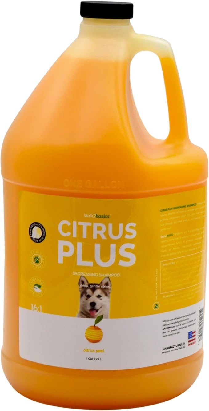 Bark2Basics Citrus Plus Degreasing Dog Shampoo, d-Limonene, 1 Gallon 16:1