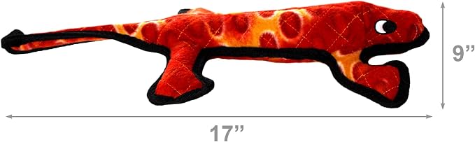 TUFFY® : 2 Pack Lizard Dog Toy: Ultra Durable Plush Toy with Multiple Layers & Reinforced Seams, Washable and Floats, Original Construction