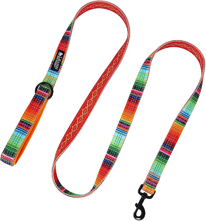 Leash Boss 6ft Dog Leash | Ultra Comfort Double-Thick Soft Padded Handle | Reflective Leash for Large Dogs, Medium Dogs | Heavy Duty Leash for Large Breed Dogs | Nylon Leash for Small Dogs/Puppies