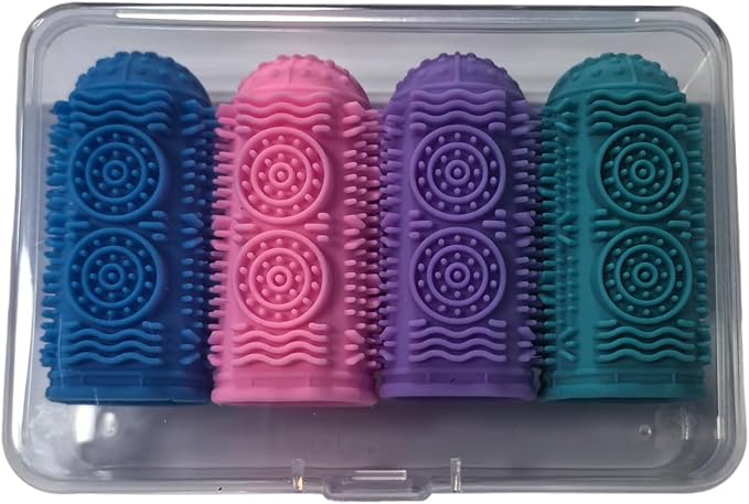 Dog Tooth Brushing Kit, Dog Finger Toothbrush, Soft Silicone Dogs Finger Toothbrush for Small Breed Care for Home Use Teeth Cleaning & Hygiene