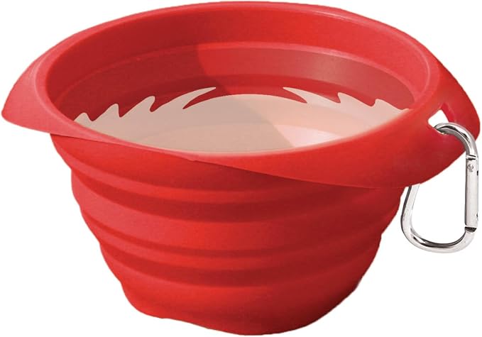 Kurgo Collapsible Travel Dog Bowl, Red