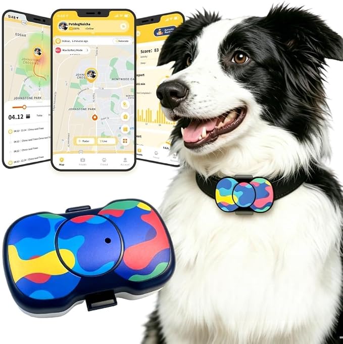 4G GPS Dog Tracker, No Monthly Fee, Virtual Fence, Waterproof, 21D Battery | Real-Time GPS Tracking, 12-Month Membership Included, Activity & Sleep Monitor, Long Battery Life, iOS & Android Compatible