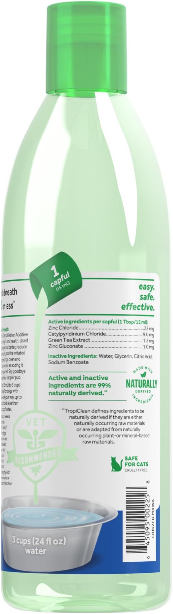 TropiClean Fresh Breath Max Strenth Dog Teeth Cleaning Water Additive, 16oz