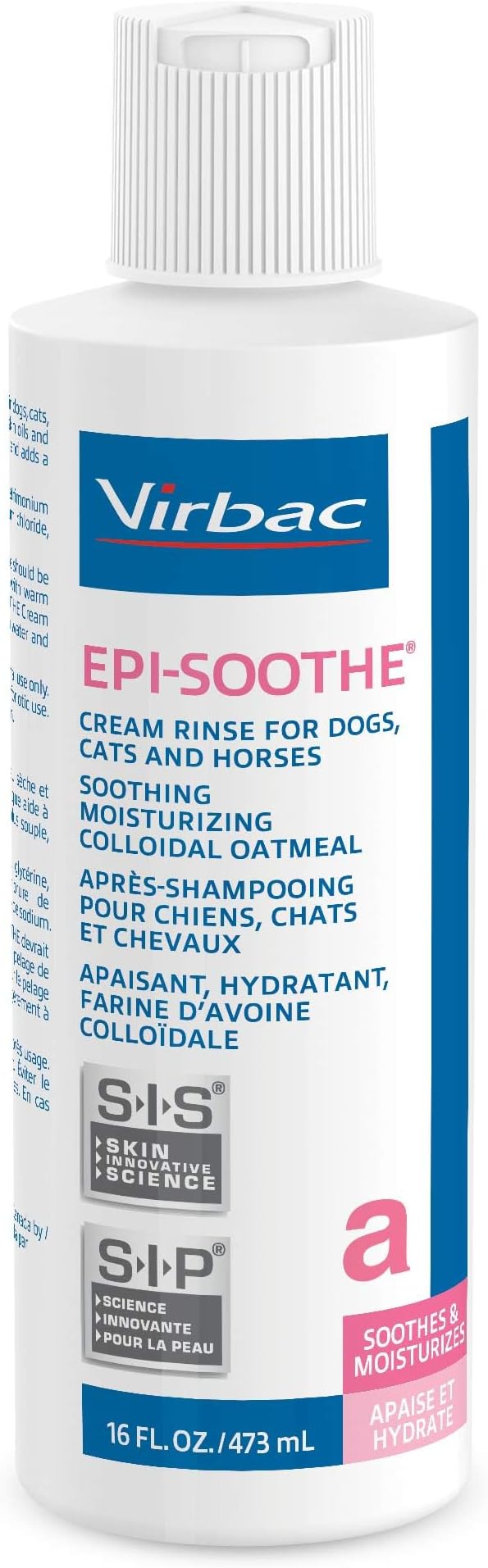 Epi-Soothe Cream Rinse for Dogs, Cats & Horses - for Dry and Sensitive Skin | Oatmeal dog conditioner/cream rinse soothes dry, sensitive, itchy skin on dogs, cats & horses. Detangles & adds high sheen